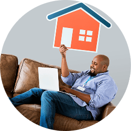 Happy homeowner